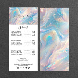 Blue HoloGrapal Opal Guld Glitter Makeup, Beauty Reklamkort