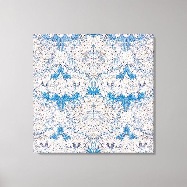 Blue Honeysuckle (av William Morris) Canvastryck (Framsida)