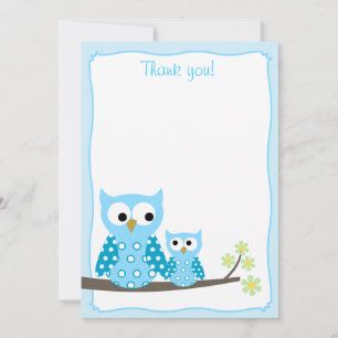 Blue Hoot Uggla Flat Tackkort Anteckningskort