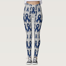 Blue Hope Faith Strength Courage ...RA Leggings