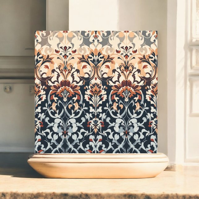 Blue Horizon-Blommigt Kakelplatta (Skapare uppladdad)