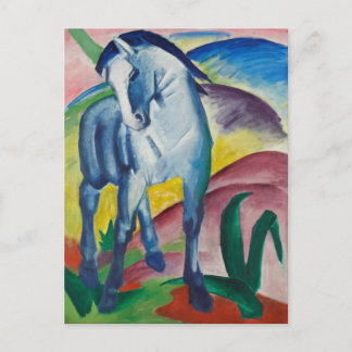 Blue Horse av Franz Marc, Vintage Fine Art Vykort
