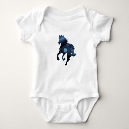 Blue Horse Baby Bodydräkt T Shirt