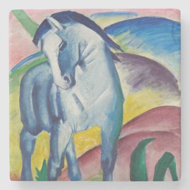 Blue Horse (Cute Animal) (från Marc Franz) Stenunderlägg (Framsidan)