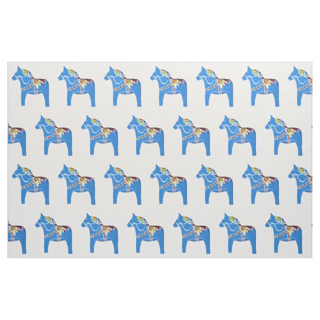 Blue Horse Fabric Tyg (Fat Quarter)
