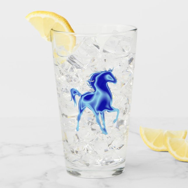 Blue Horse Glass Glaskopp (Framsida Ice)