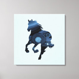 Blue Horse Gnistra Canvas