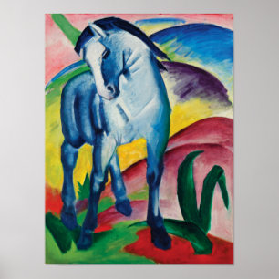 Blue Horse I av Franz Marc Poster