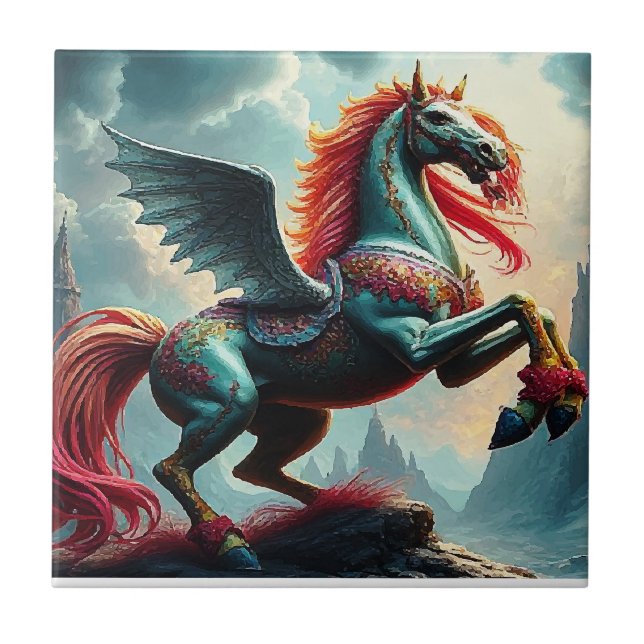 BLUE HORSE KAKELPLATTA (Framsidan)