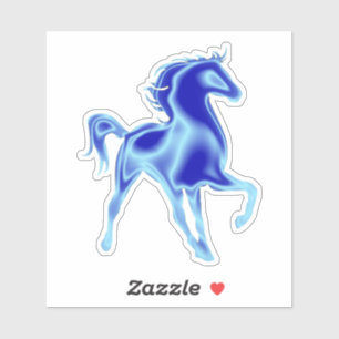 Blue Horse Sticker Klistermärken
