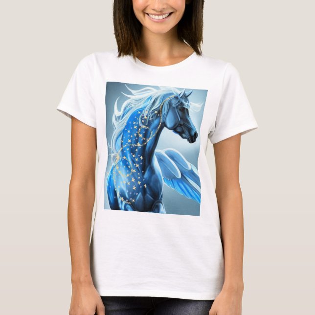 blue horse t shirt (Framsida)