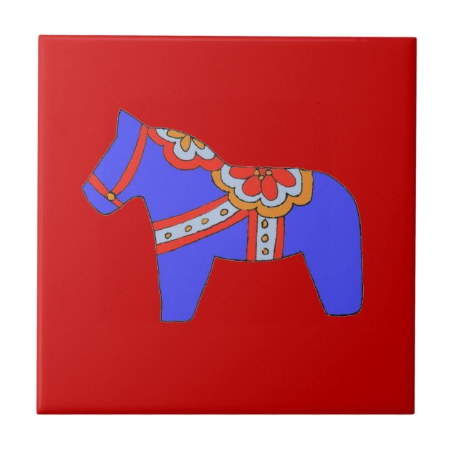 Blue Horse Tile Kakelplatta (Framsidan)