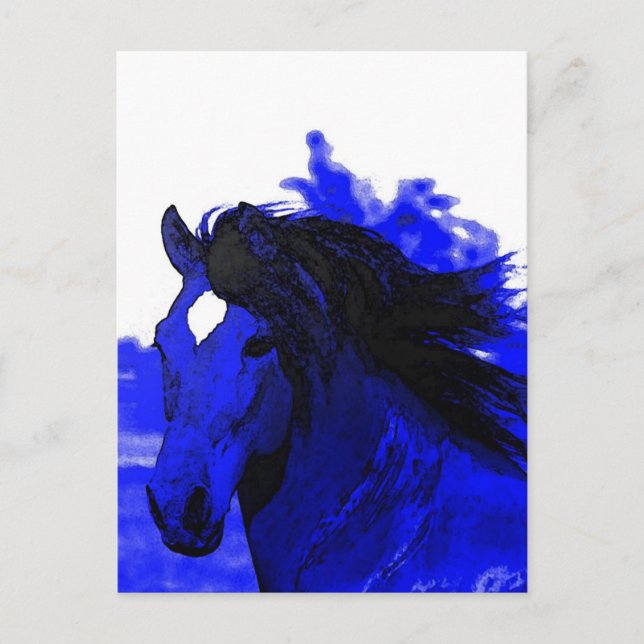 Blue Horse Vykort (Framsida)