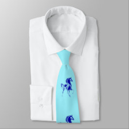 Blue Horses Neck Tie - Anpassningsbar Färg Slips