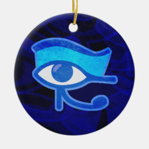 Blue Horus Öga Julgransprydnad Keramik
