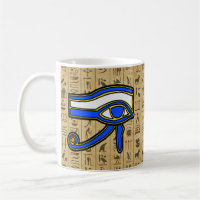 Blue Horus Öga på hieroglyfer