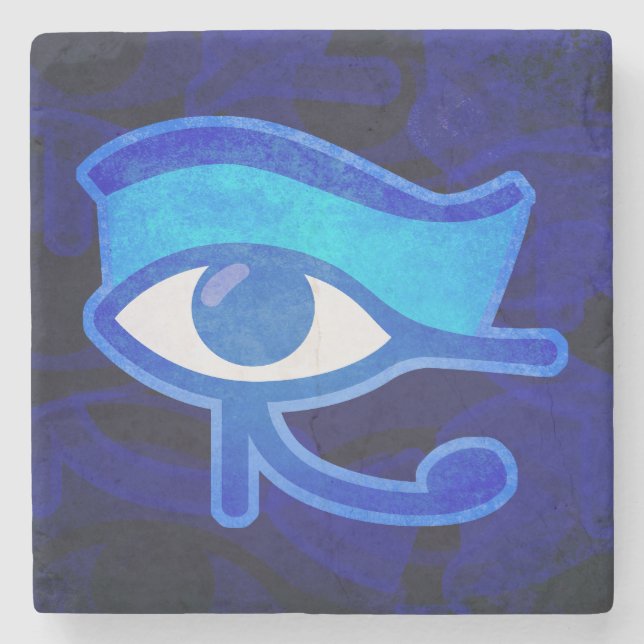 Blue Horus Öga Stenunderlägg (Framsidan)