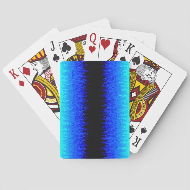 Blue Hot rod Flames Casinokort (Baksidan)
