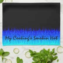 Blue Hot rod Flames - Hetten Smokin för min matlag