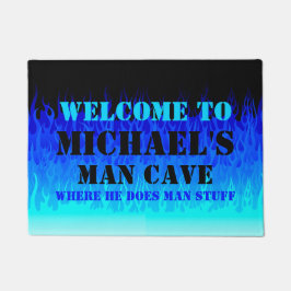 Blue Hot rod Flames - Man Cave