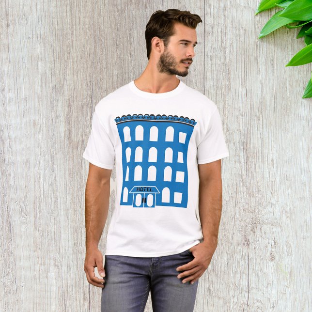 Blue Hotel Byggnad T Shirt (Skapare uppladdad)