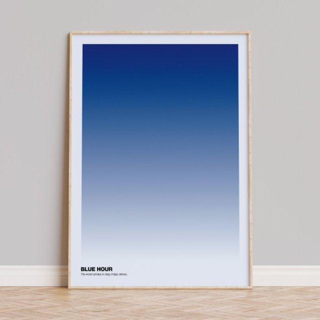 Blue Hour Gradientkonsttryck: Indigo Ombre-plakat Poster (Skapare uppladdad)
