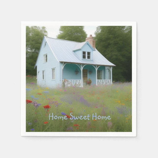 Blue House Houseuppvärmning Pappersservett (Framsidan)