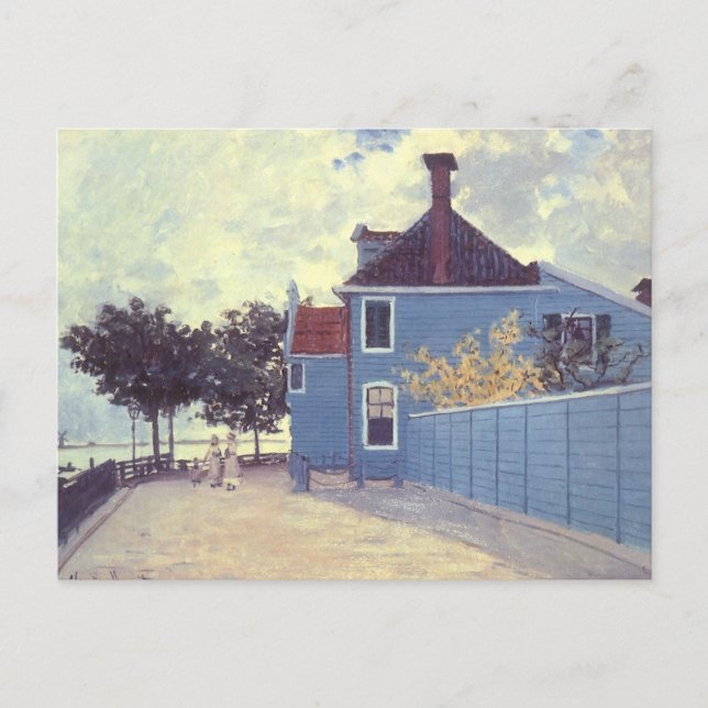 Blue House i Zaandam av Claude Monet Vykort (Framsida)