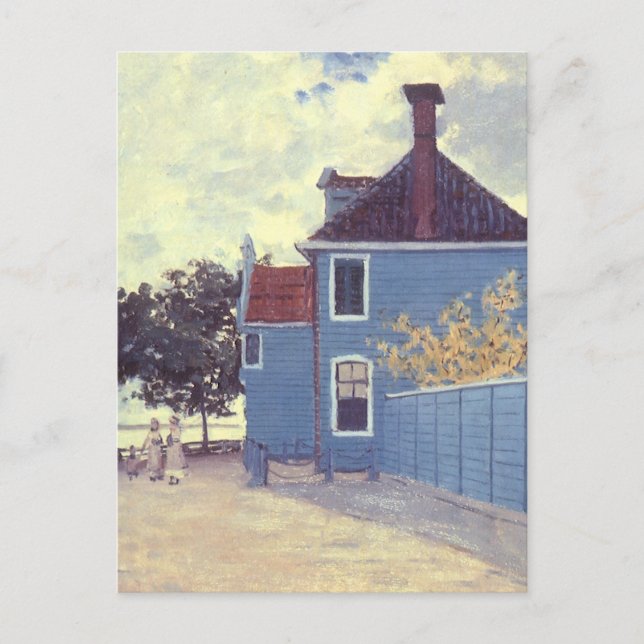 Blue House i Zaandam av Claude Monet Vykort (Framsida)