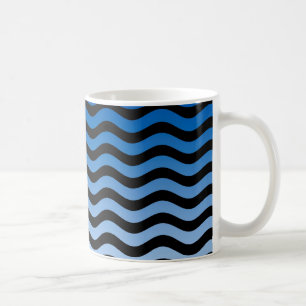 Blue Hues Vågigt Rand Kaffemugg