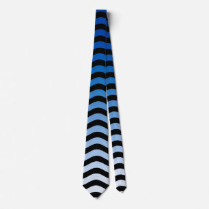Blue Hues Vågigt Rand Slips