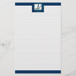 Blue Hummingbird Elegant Brevpapper