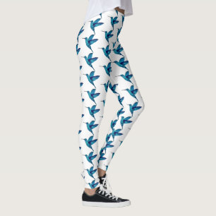 Blue Hummingbird Leggings