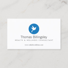 Blue Hummingbird Logotyp Health Care, Naturopath Visitkort