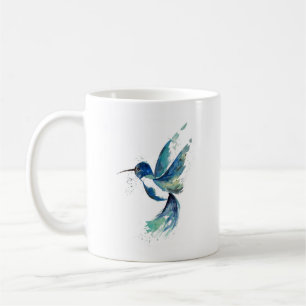 Blue Hummingbird Watercolor Kaffemugg