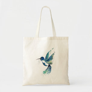 Blue Hummingbird Watercolor Tygkasse