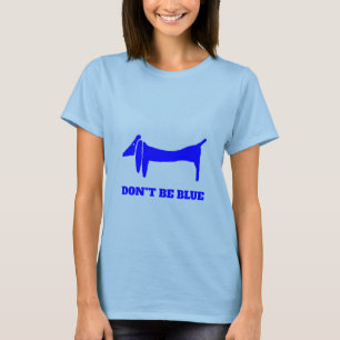Blue Hund Dachshund Abstrakt T Shirt