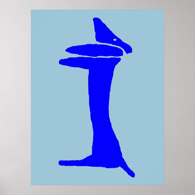 Blue Hund Dachshund Poster (Framsidan)