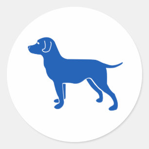 Blue Hund design Runt Klistermärke