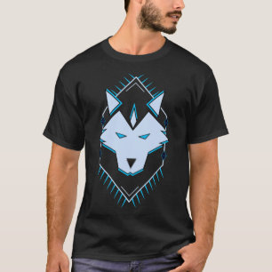 Blue Husky Varg Hund Minimalist Logotyp Classic T- T Shirt