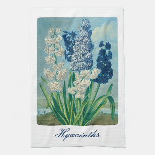 Blue Hyacinths Vintage Botanical Art Kökshandduk