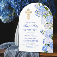 Blue Hydrangea Arch First Communion