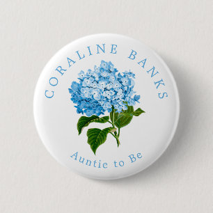 Blue Hydrangea Auntie to be Baby Shower Knapp