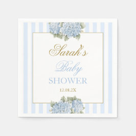 Blue Hydrangea Baby Shower Pappersservett