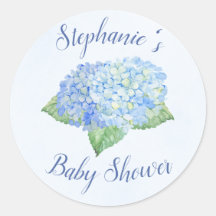 Blue Hydrangea Baby Shower Personlig