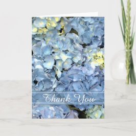 Blue Hydrangea Blommigt Tack Kort