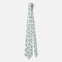 Blue Hydrangea Blommigt Tie Slips