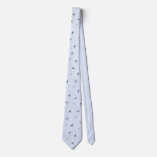 Blue Hydrangea Blommigt Tie Slips
