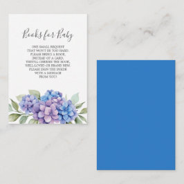 Blue Hydrangea Bokar för babyvykort Tilläggskort