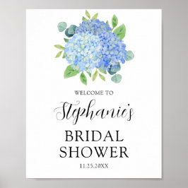 Blue Hydrangea Botanias Möhippa Välkommen Poster